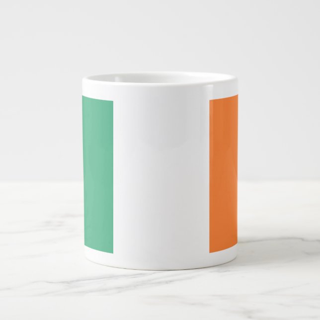 Irlands nationalflagga, irländsk standard, banner jumbo mugg (Framsidan)