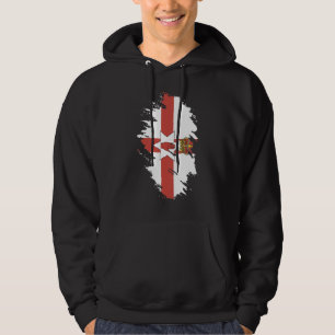 Irlands nationella Flagga för för manar sydliga kv Hoodie