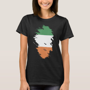 Irlands nationella Flagga för för manar sydliga kv T Shirt