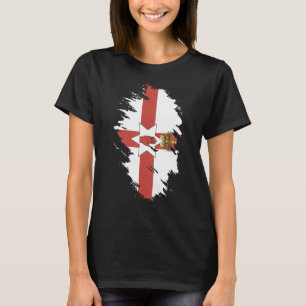 Irlands nationella Flagga för för manar sydliga kv T Shirt