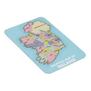 Irlands politiska Karta. Magnet