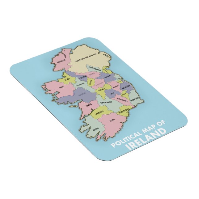 Irlands politiska Karta. Magnet (Högersidan)