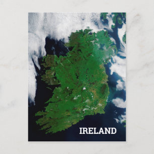 Irlands satellitvy helg vykort