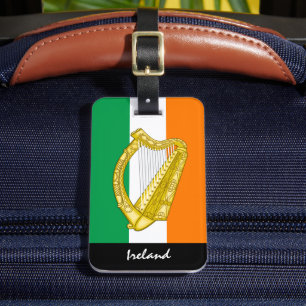 Irlands språktagande, Harp, patriotic, Irish Flagg Bagagebricka