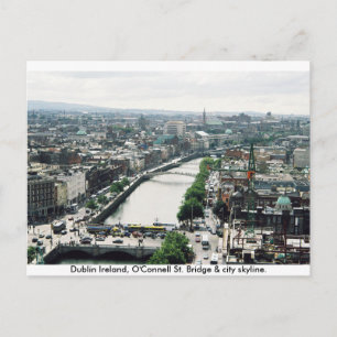 Irlands stadskylin, O'Connell Bridge Dublin Vykort