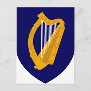 Irlands statsvapen - irländsk emblem vykort