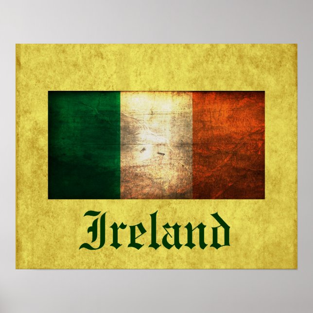 Irlands stressade Flagga Poster (Framsidan)