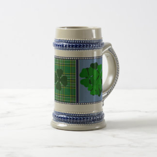 Irlands tartan, schamprock, 4 löv klöver sejdel