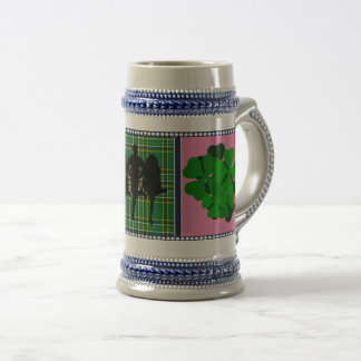 Irlands tartan, schamprock klöver, floddansare sejdel