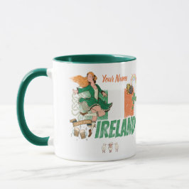 Irlands Vintage Flagga St. Patrick's Day Retro Mugg