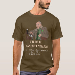 Irländsk Alzheimer Rolig St. Paddy Gangster T-Shir T Shirt