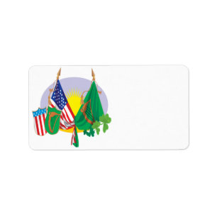 Irländsk amerikanpride adressetikett