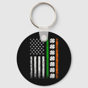 Irländsk amerikansk flagga Irland flagga St Patric Nyckelring