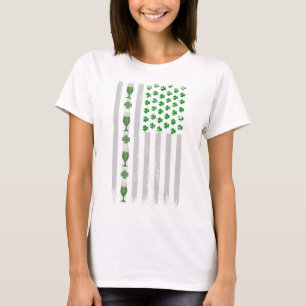 Irländsk amerikansk flagga Irland flagga St Patric T Shirt