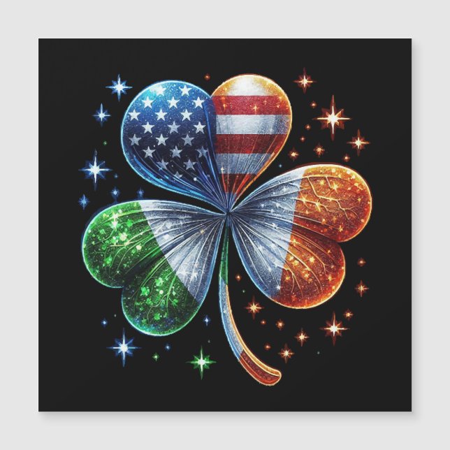 Irländsk amerikansk flagga ST PATRICKS DAY (Framsida)