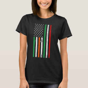 Irländsk amerikansk Italien flagga Patricks dag co T Shirt