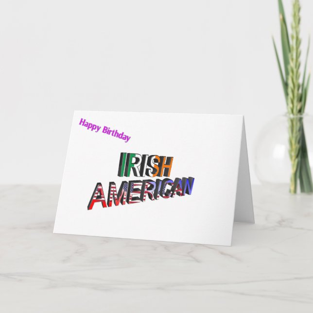 Irländsk-amerikansk text för födelsedagskort hälsn kort (Framsida)