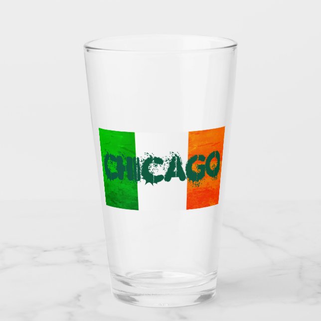 Irländsk-amerikanska Chicago - St. Patrick's Day Glaskopp (Framsida)