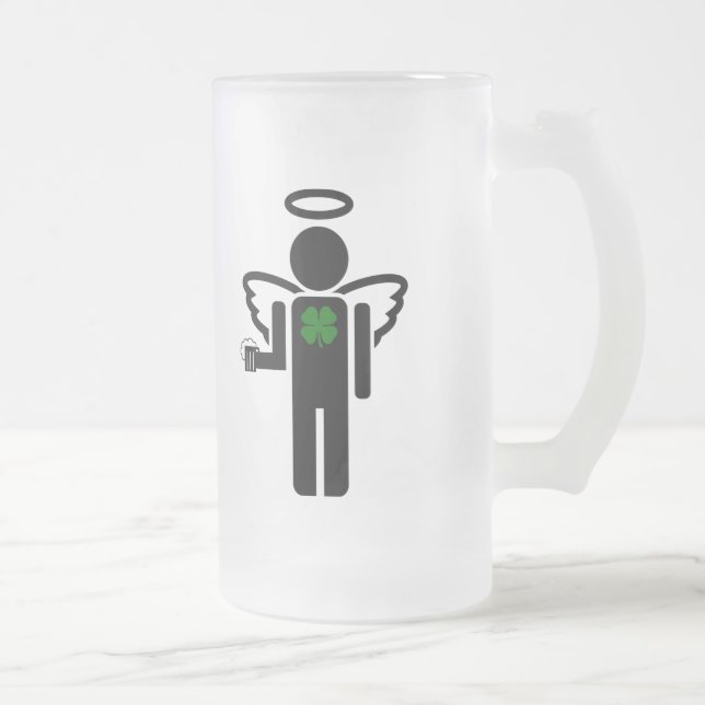 irländsk angel. frostat ölglas (Höger)