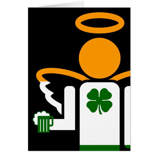 irländsk ängel hälsningskort (Framsidan)