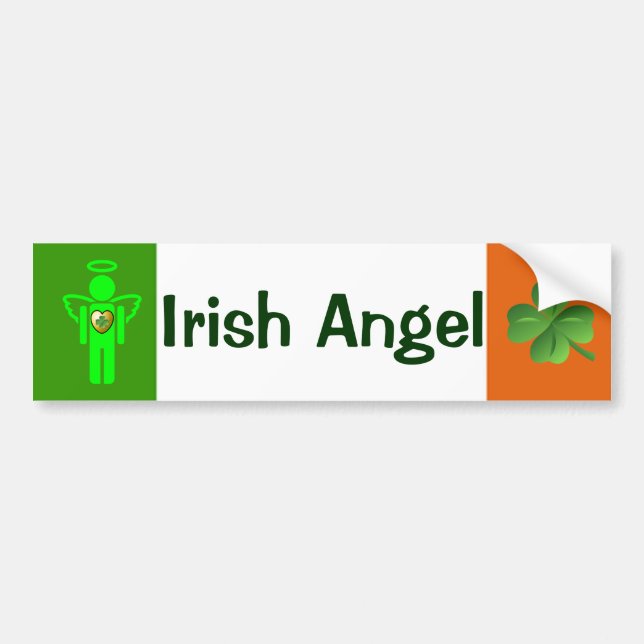 Irländsk ängelbildekal bildekal (Framsidan)