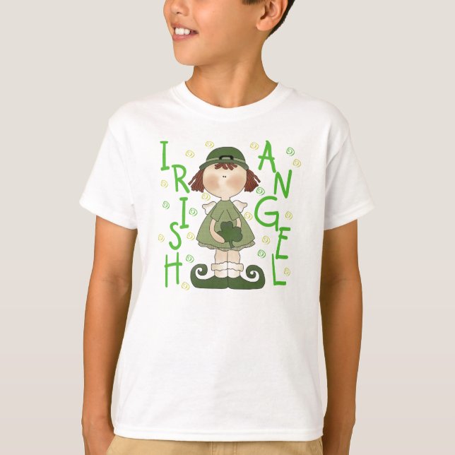 Irländsk ängelT-tröja Tee Shirt (Framsida)