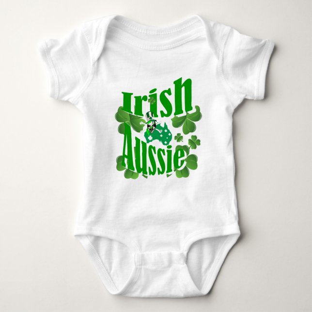 Irländsk Aussie st patricks day T Shirt (Framsida)