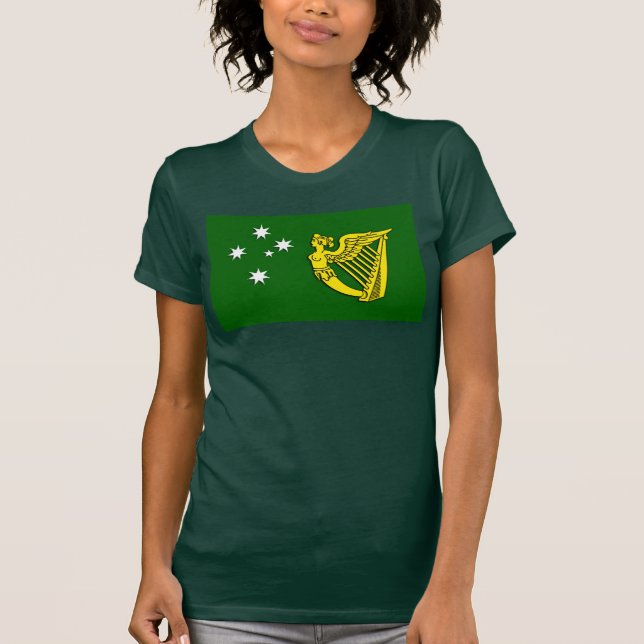 Irländsk Australien flagga T Shirt (Framsida)