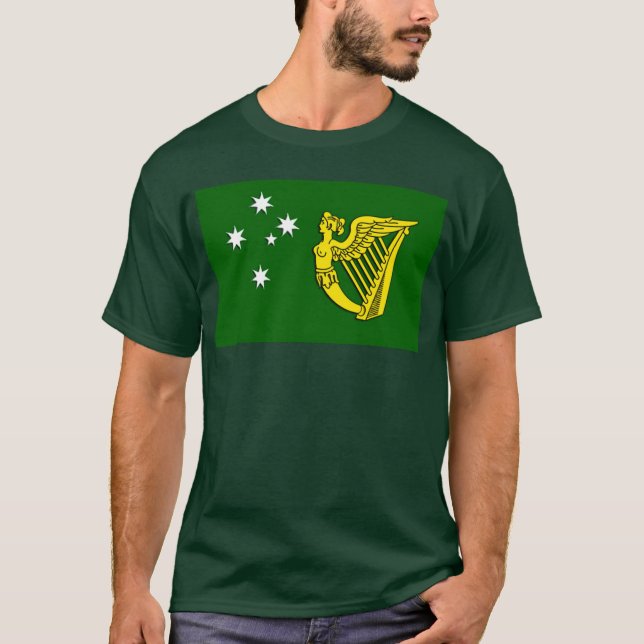 Irländsk Australien flagga Tee Shirt (Framsida)