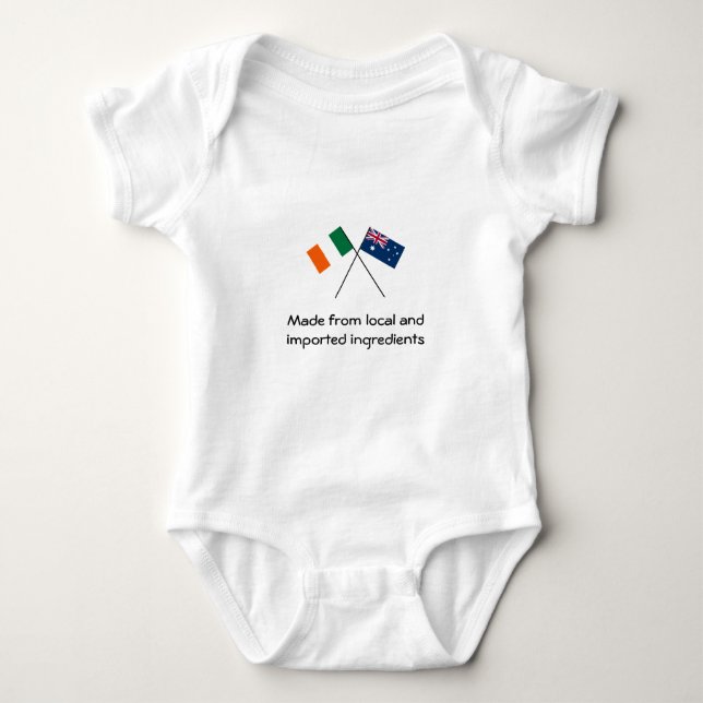 Irländsk australiensisk baby t shirt (Framsida)