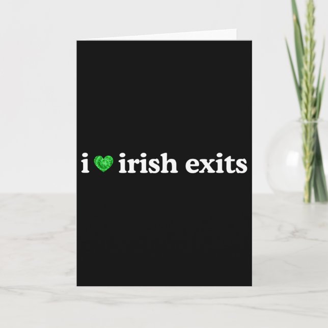 Irländsk Avgång Rolig St Patricks Day Irländskt Fa Kort (Framsida)