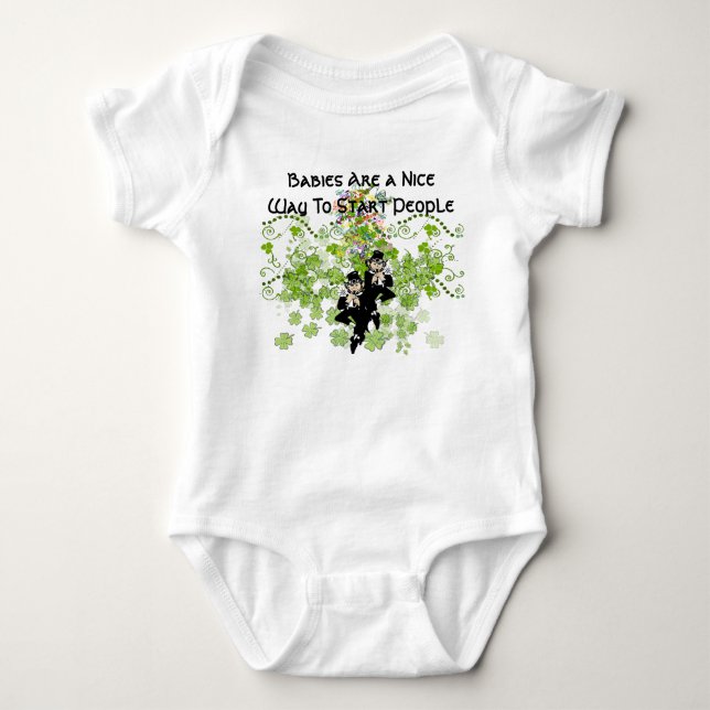 Irländsk Bebis Leprechaun Välsignelse  Tee (Framsida)