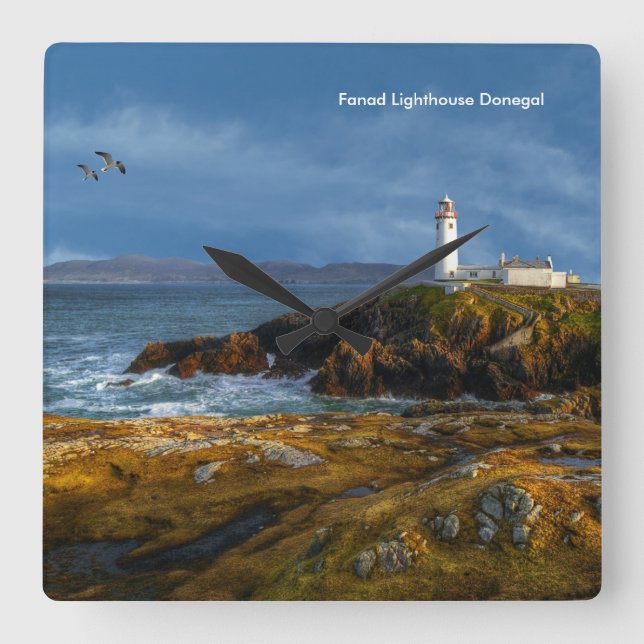 Irländsk bild för Square-Wall-Clock Fyrkantig Klocka (Framsida)