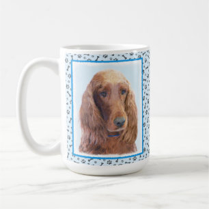 Irländsk brevmålning - Cute Original Hund Art Kaffemugg