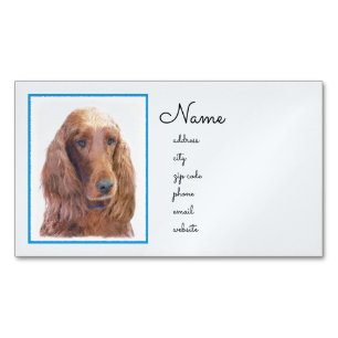Irländsk brevmålning - Cute Original Hund Art Magnetiska Visitkort