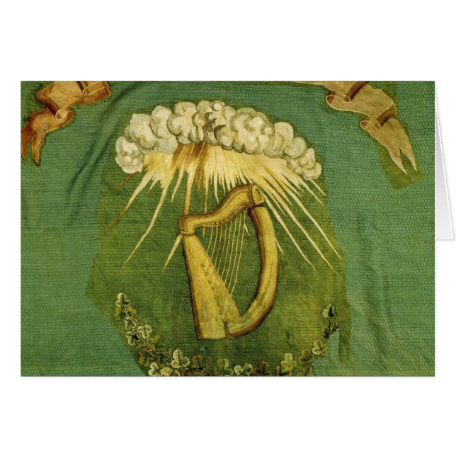 Irländsk brigadflagga hälsningskort (Framsidan Horizontal)