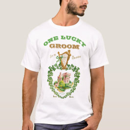 Irländsk Bröllop Blarney Slottet En Lucky Brudgum T Shirt