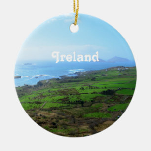 Irländsk bygd julgransprydnad keramik