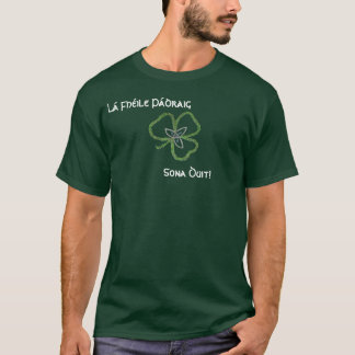 Irländsk Celtic ShamrockfnurraGaelic Tee Shirt