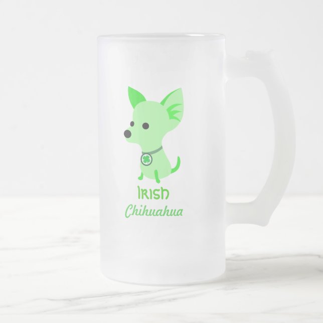 Irländsk Chihuahuaölmugg Frostat Ölglas (Höger)