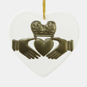 Irländsk Claddagh julprydnad Julgransprydnad Keramik