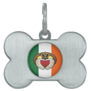 Irländsk Claddagh konst Namnbricka Husdjur