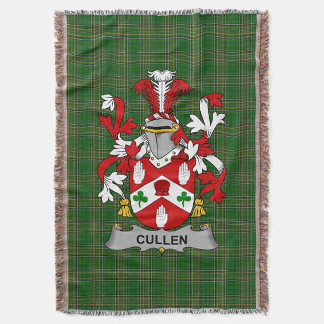 Irländsk Cullen eller O_Cullen familjevapen Crest Filt (Framsidan Vertikal)