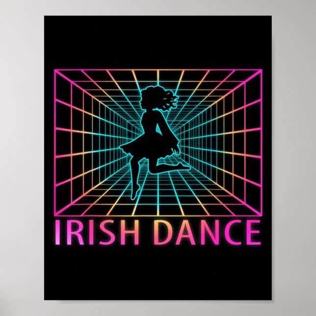 Irländsk dans Retro dansare present  Poster (Framsidan)