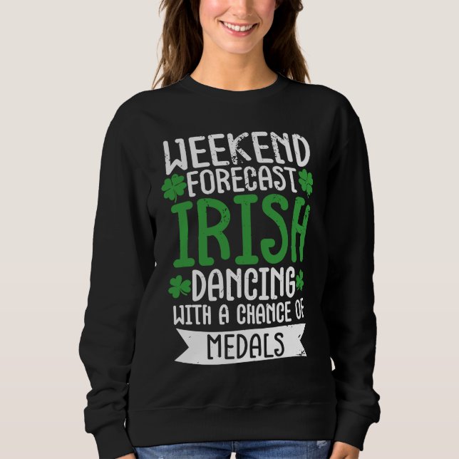 Irländsk dans St Patricks Day Reel Flicka Irländsk T Shirt (Framsida)