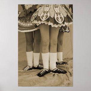 Irländsk dansaffisch för Sepia Poster