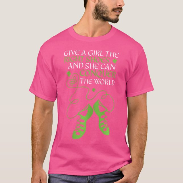 Irländsk dansare Ceili Reel Dance Feis irländsk st T Shirt (Framsida)