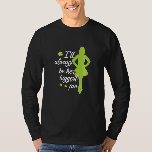 Irländsk dansare Ceili Reel Dance Feis irländsk st T Shirt (Framsida)