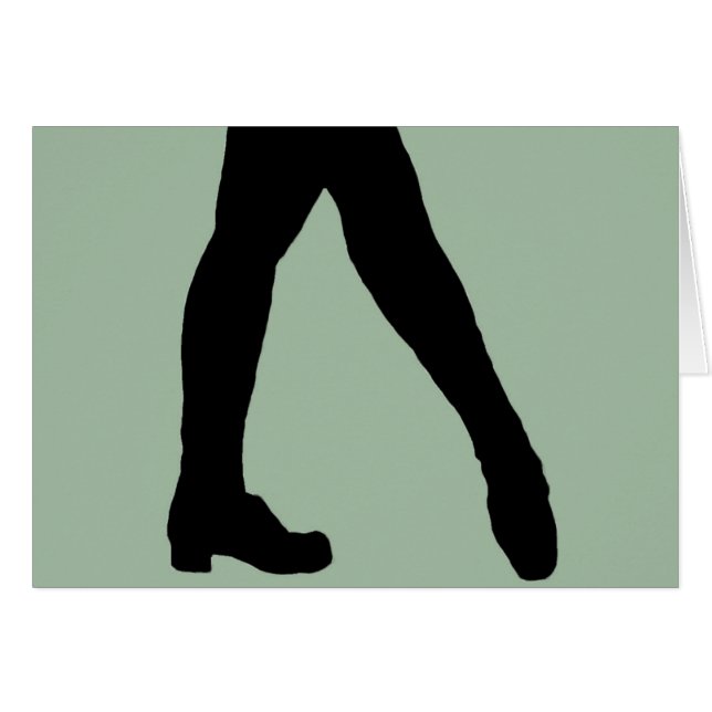 Irländsk dansare hälsningskort (Framsidan Horizontal)