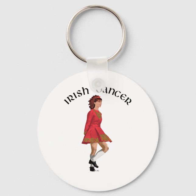 Irländsk dansare i rött nyckelring (Framsida)